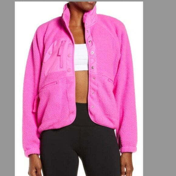 FP Movement Hit The Slopes Fleece Jacket in Living Magenta - Picture 5 of 6